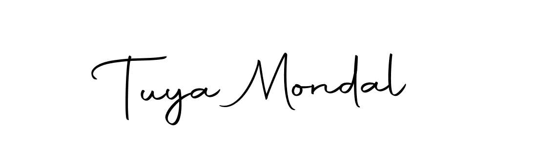 Design your own signature with our free online signature maker. With this signature software, you can create a handwritten (Autography-DOLnW) signature for name Tuya Mondal. Tuya Mondal signature style 10 images and pictures png