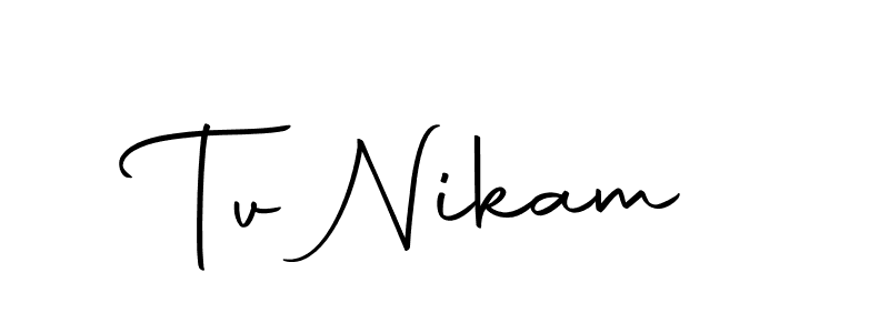 You should practise on your own different ways (Autography-DOLnW) to write your name (Tv Nikam) in signature. don't let someone else do it for you. Tv Nikam signature style 10 images and pictures png