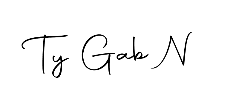 Use a signature maker to create a handwritten signature online. With this signature software, you can design (Autography-DOLnW) your own signature for name Ty Gab N. Ty Gab N signature style 10 images and pictures png