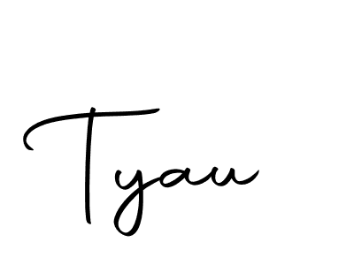 You should practise on your own different ways (Autography-DOLnW) to write your name (Tyau) in signature. don't let someone else do it for you. Tyau signature style 10 images and pictures png