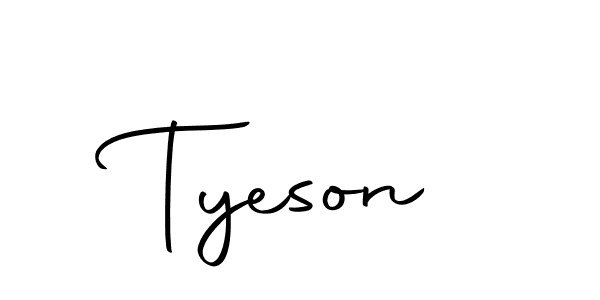 Create a beautiful signature design for name Tyeson. With this signature (Autography-DOLnW) fonts, you can make a handwritten signature for free. Tyeson signature style 10 images and pictures png