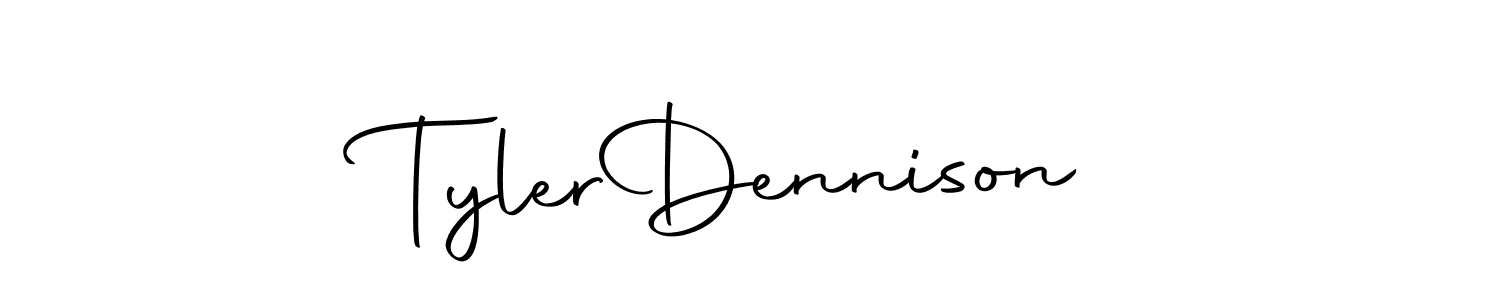 How to make Tyler  Dennison name signature. Use Autography-DOLnW style for creating short signs online. This is the latest handwritten sign. Tyler  Dennison signature style 10 images and pictures png