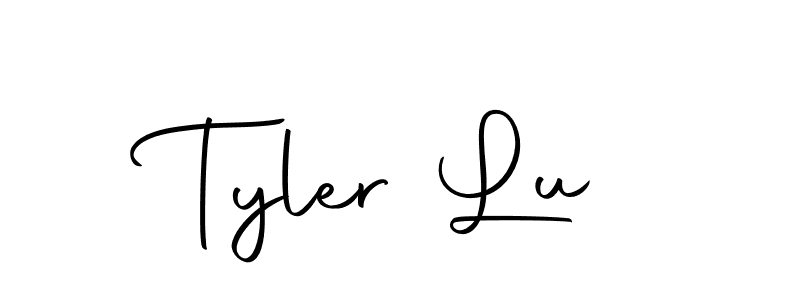 Design your own signature with our free online signature maker. With this signature software, you can create a handwritten (Autography-DOLnW) signature for name Tyler Lu. Tyler Lu signature style 10 images and pictures png