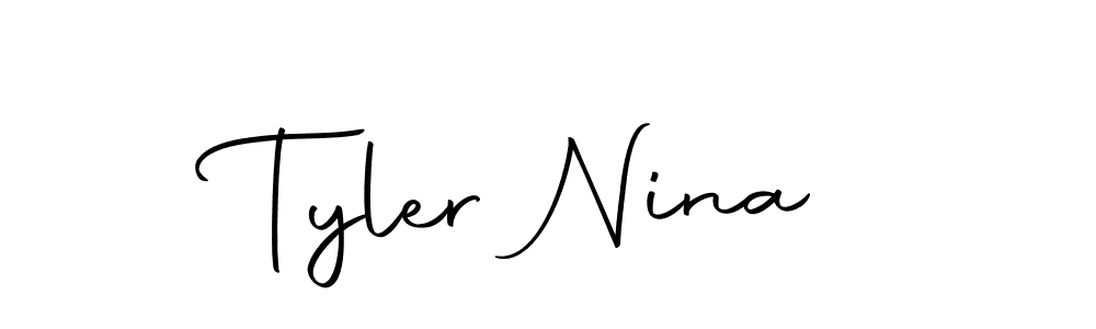 This is the best signature style for the Tyler Nina name. Also you like these signature font (Autography-DOLnW). Mix name signature. Tyler Nina signature style 10 images and pictures png