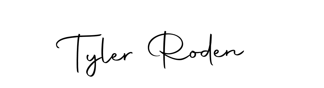 How to make Tyler Roden name signature. Use Autography-DOLnW style for creating short signs online. This is the latest handwritten sign. Tyler Roden signature style 10 images and pictures png