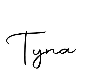 Create a beautiful signature design for name Tyna. With this signature (Autography-DOLnW) fonts, you can make a handwritten signature for free. Tyna signature style 10 images and pictures png