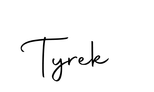 How to make Tyrek name signature. Use Autography-DOLnW style for creating short signs online. This is the latest handwritten sign. Tyrek signature style 10 images and pictures png