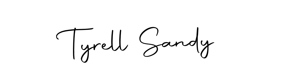 Create a beautiful signature design for name Tyrell Sandy. With this signature (Autography-DOLnW) fonts, you can make a handwritten signature for free. Tyrell Sandy signature style 10 images and pictures png