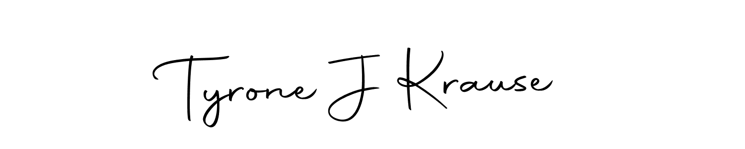 You should practise on your own different ways (Autography-DOLnW) to write your name (Tyrone J Krause) in signature. don't let someone else do it for you. Tyrone J Krause signature style 10 images and pictures png