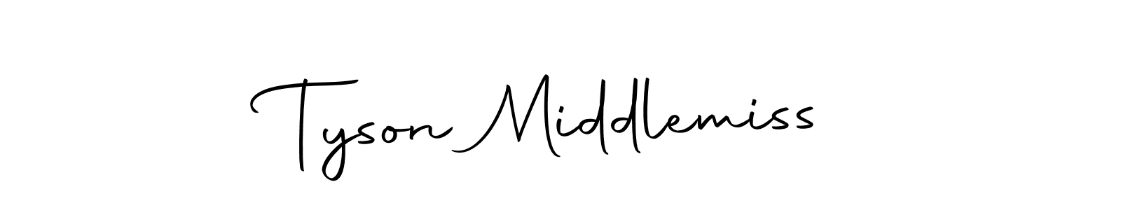 Make a short Tyson Middlemiss signature style. Manage your documents anywhere anytime using Autography-DOLnW. Create and add eSignatures, submit forms, share and send files easily. Tyson Middlemiss signature style 10 images and pictures png