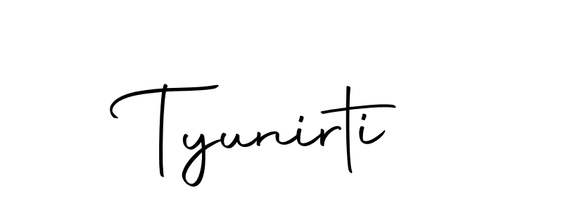 You should practise on your own different ways (Autography-DOLnW) to write your name (Tyunirti) in signature. don't let someone else do it for you. Tyunirti signature style 10 images and pictures png