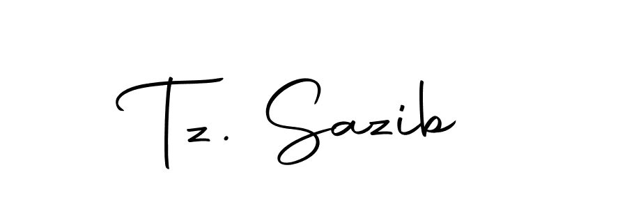 How to make Tz. Sazib name signature. Use Autography-DOLnW style for creating short signs online. This is the latest handwritten sign. Tz. Sazib signature style 10 images and pictures png
