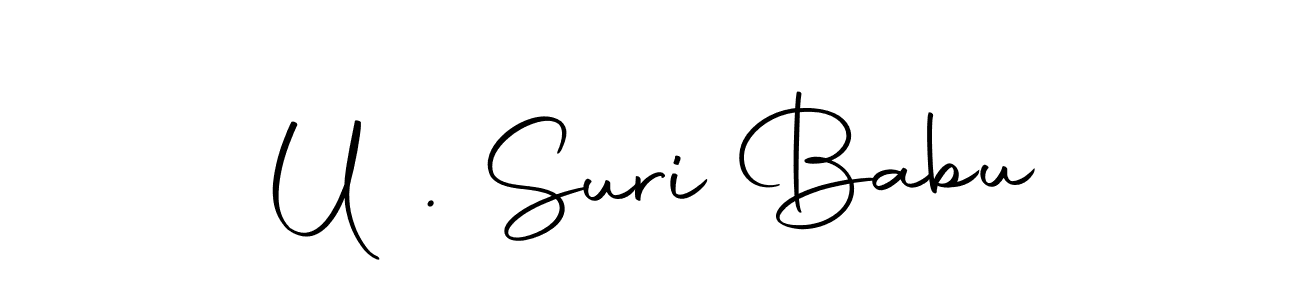 Create a beautiful signature design for name U . Suri Babu. With this signature (Autography-DOLnW) fonts, you can make a handwritten signature for free. U . Suri Babu signature style 10 images and pictures png