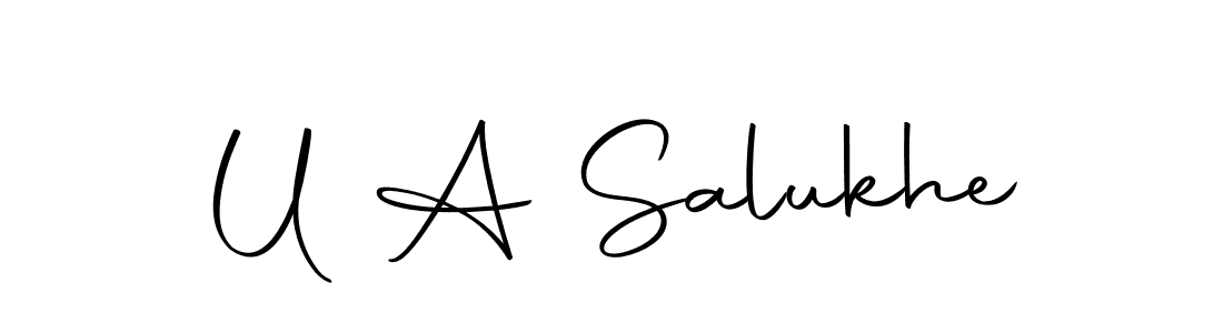 You can use this online signature creator to create a handwritten signature for the name U A Salukhe. This is the best online autograph maker. U A Salukhe signature style 10 images and pictures png