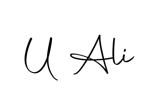 You should practise on your own different ways (Autography-DOLnW) to write your name (U Ali) in signature. don't let someone else do it for you. U Ali signature style 10 images and pictures png