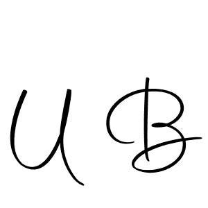 Design your own signature with our free online signature maker. With this signature software, you can create a handwritten (Autography-DOLnW) signature for name U B. U B signature style 10 images and pictures png