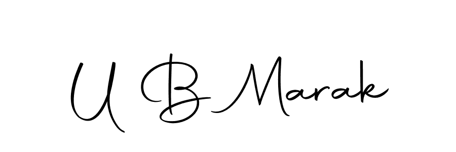 How to make U B Marak name signature. Use Autography-DOLnW style for creating short signs online. This is the latest handwritten sign. U B Marak signature style 10 images and pictures png