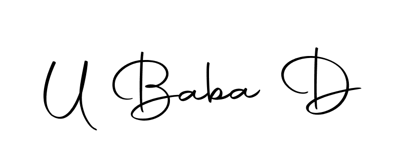 Create a beautiful signature design for name U Baba D. With this signature (Autography-DOLnW) fonts, you can make a handwritten signature for free. U Baba D signature style 10 images and pictures png