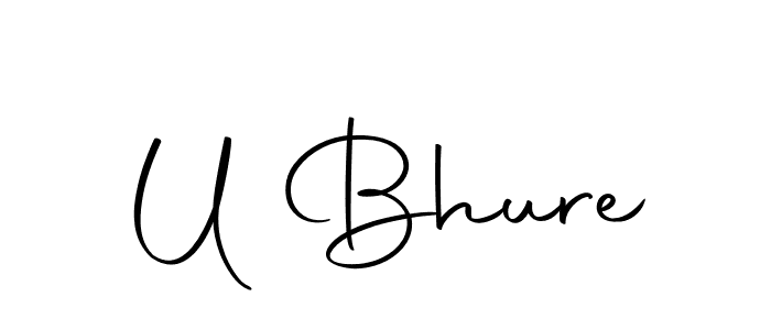 How to make U Bhure name signature. Use Autography-DOLnW style for creating short signs online. This is the latest handwritten sign. U Bhure signature style 10 images and pictures png