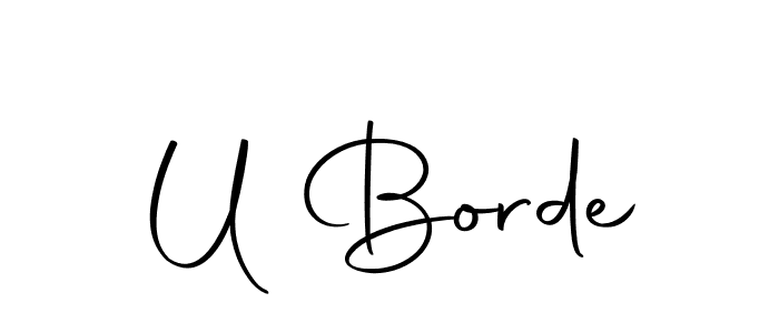 Similarly Autography-DOLnW is the best handwritten signature design. Signature creator online .You can use it as an online autograph creator for name U Borde. U Borde signature style 10 images and pictures png
