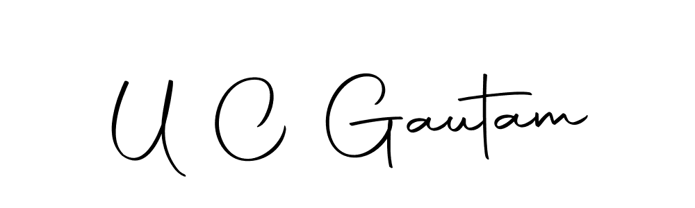 Design your own signature with our free online signature maker. With this signature software, you can create a handwritten (Autography-DOLnW) signature for name U C Gautam. U C Gautam signature style 10 images and pictures png