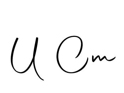 Use a signature maker to create a handwritten signature online. With this signature software, you can design (Autography-DOLnW) your own signature for name U Cm. U Cm signature style 10 images and pictures png