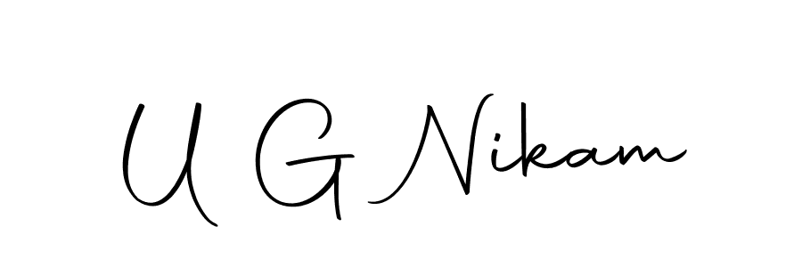This is the best signature style for the U G Nikam name. Also you like these signature font (Autography-DOLnW). Mix name signature. U G Nikam signature style 10 images and pictures png