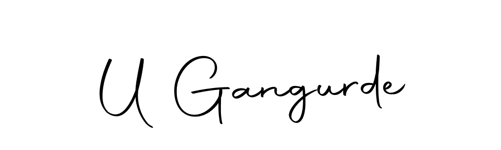 You should practise on your own different ways (Autography-DOLnW) to write your name (U Gangurde) in signature. don't let someone else do it for you. U Gangurde signature style 10 images and pictures png