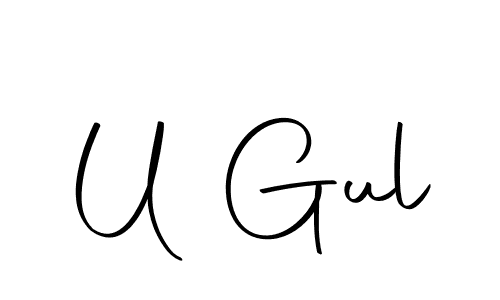 U Gul stylish signature style. Best Handwritten Sign (Autography-DOLnW) for my name. Handwritten Signature Collection Ideas for my name U Gul. U Gul signature style 10 images and pictures png