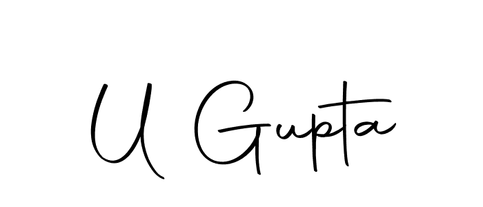 Make a beautiful signature design for name U Gupta. With this signature (Autography-DOLnW) style, you can create a handwritten signature for free. U Gupta signature style 10 images and pictures png