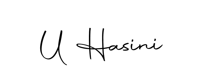 Also we have U Hasini name is the best signature style. Create professional handwritten signature collection using Autography-DOLnW autograph style. U Hasini signature style 10 images and pictures png