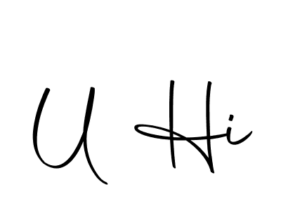 How to make U Hi name signature. Use Autography-DOLnW style for creating short signs online. This is the latest handwritten sign. U Hi signature style 10 images and pictures png