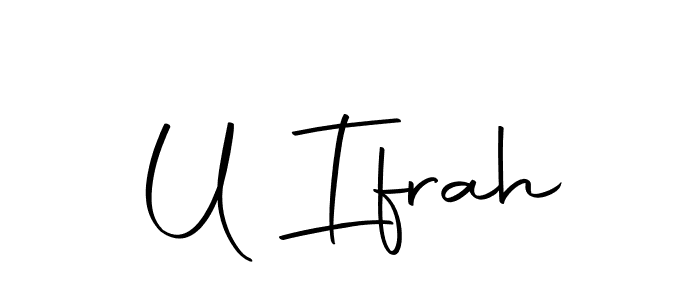 U Ifrah stylish signature style. Best Handwritten Sign (Autography-DOLnW) for my name. Handwritten Signature Collection Ideas for my name U Ifrah. U Ifrah signature style 10 images and pictures png