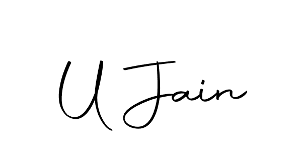 Create a beautiful signature design for name U Jain. With this signature (Autography-DOLnW) fonts, you can make a handwritten signature for free. U Jain signature style 10 images and pictures png