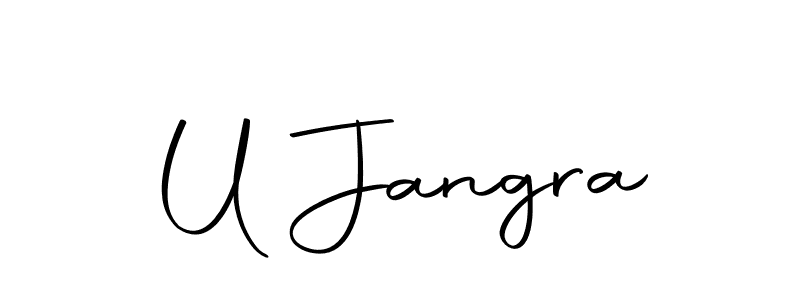 How to make U Jangra signature? Autography-DOLnW is a professional autograph style. Create handwritten signature for U Jangra name. U Jangra signature style 10 images and pictures png