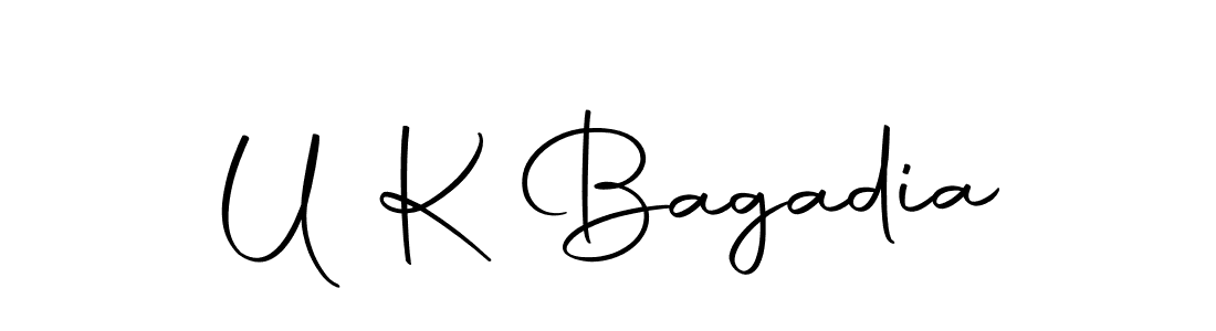 Create a beautiful signature design for name U K Bagadia. With this signature (Autography-DOLnW) fonts, you can make a handwritten signature for free. U K Bagadia signature style 10 images and pictures png