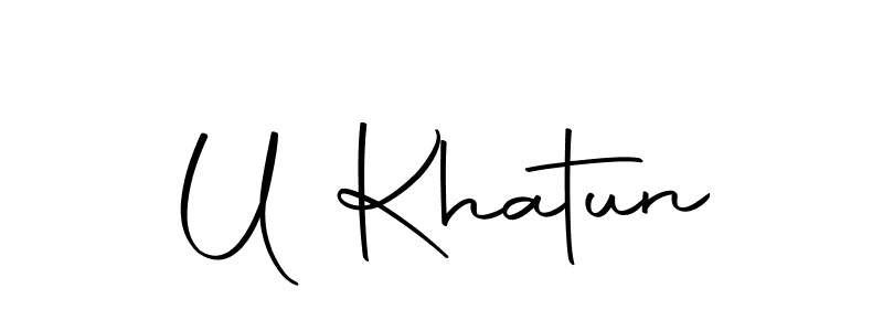 Make a beautiful signature design for name U Khatun. With this signature (Autography-DOLnW) style, you can create a handwritten signature for free. U Khatun signature style 10 images and pictures png