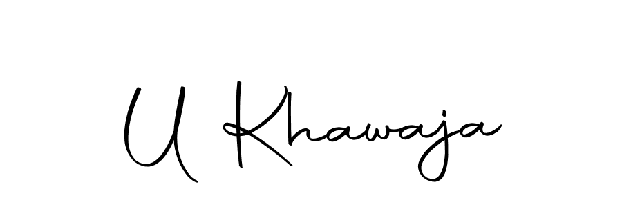 How to make U Khawaja name signature. Use Autography-DOLnW style for creating short signs online. This is the latest handwritten sign. U Khawaja signature style 10 images and pictures png