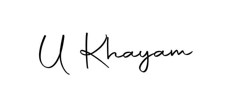 Also You can easily find your signature by using the search form. We will create U Khayam name handwritten signature images for you free of cost using Autography-DOLnW sign style. U Khayam signature style 10 images and pictures png