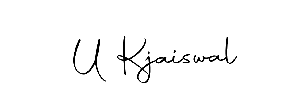 You should practise on your own different ways (Autography-DOLnW) to write your name (U Kjaiswal) in signature. don't let someone else do it for you. U Kjaiswal signature style 10 images and pictures png