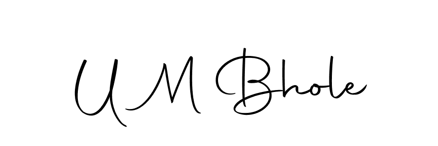 U M Bhole stylish signature style. Best Handwritten Sign (Autography-DOLnW) for my name. Handwritten Signature Collection Ideas for my name U M Bhole. U M Bhole signature style 10 images and pictures png