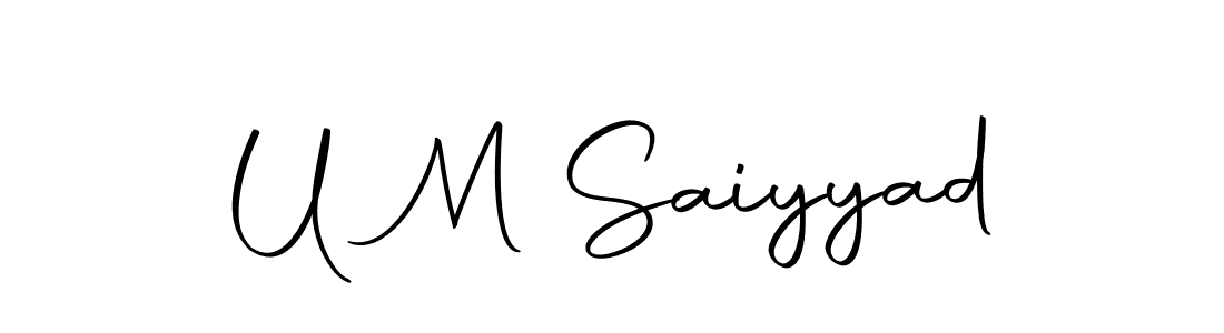 Make a beautiful signature design for name U M Saiyyad. Use this online signature maker to create a handwritten signature for free. U M Saiyyad signature style 10 images and pictures png