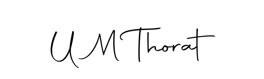 You should practise on your own different ways (Autography-DOLnW) to write your name (U M Thorat) in signature. don't let someone else do it for you. U M Thorat signature style 10 images and pictures png