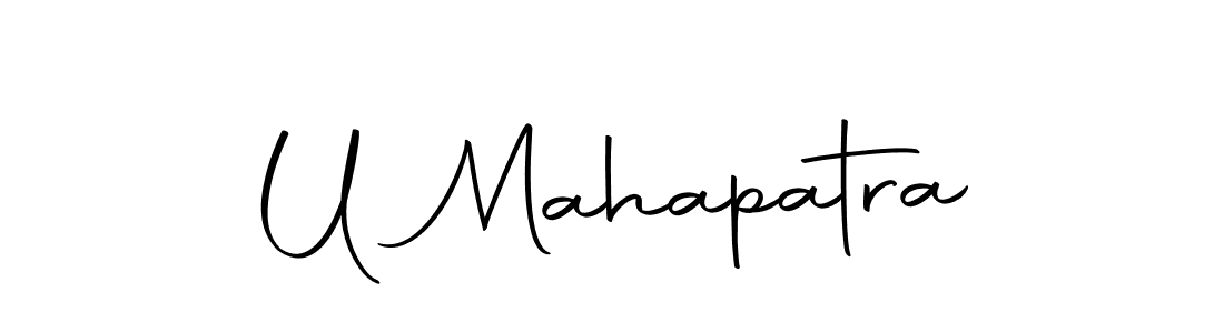 You should practise on your own different ways (Autography-DOLnW) to write your name (U Mahapatra) in signature. don't let someone else do it for you. U Mahapatra signature style 10 images and pictures png