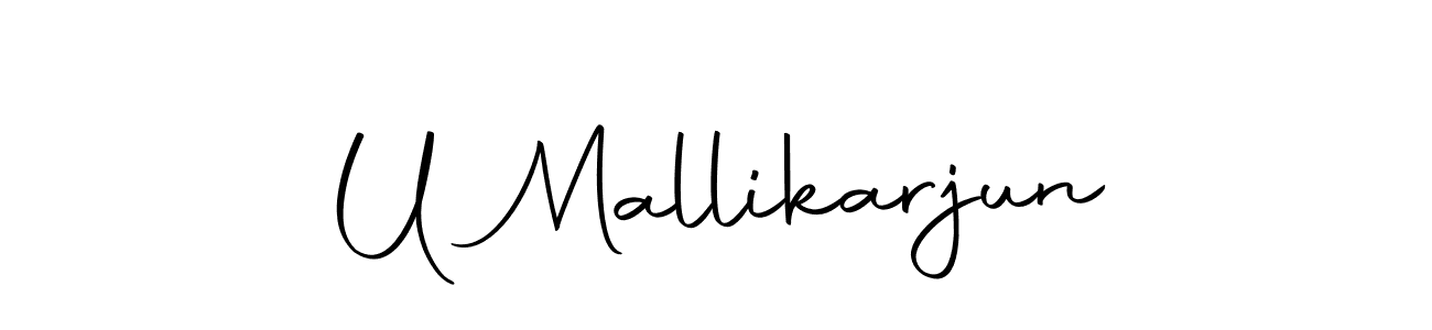 Create a beautiful signature design for name U Mallikarjun. With this signature (Autography-DOLnW) fonts, you can make a handwritten signature for free. U Mallikarjun signature style 10 images and pictures png