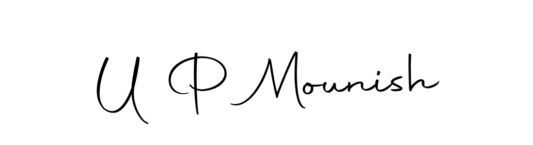 Also You can easily find your signature by using the search form. We will create U P Mounish name handwritten signature images for you free of cost using Autography-DOLnW sign style. U P Mounish signature style 10 images and pictures png