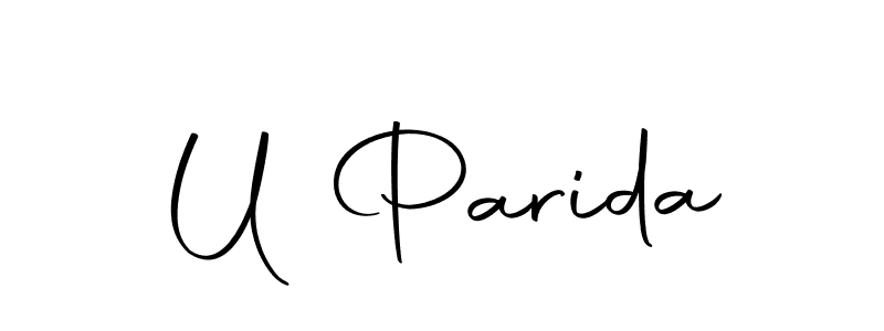 Make a beautiful signature design for name U Parida. With this signature (Autography-DOLnW) style, you can create a handwritten signature for free. U Parida signature style 10 images and pictures png