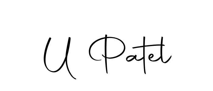 You should practise on your own different ways (Autography-DOLnW) to write your name (U Patel) in signature. don't let someone else do it for you. U Patel signature style 10 images and pictures png