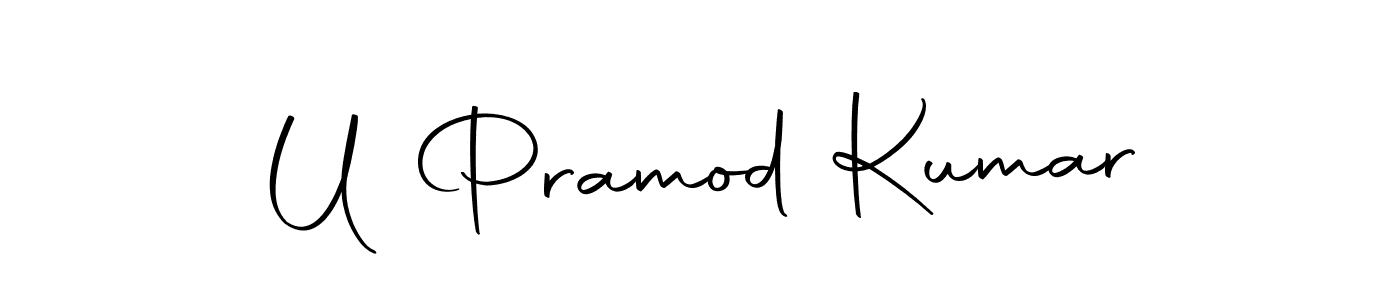 Make a beautiful signature design for name U Pramod Kumar. With this signature (Autography-DOLnW) style, you can create a handwritten signature for free. U Pramod Kumar signature style 10 images and pictures png
