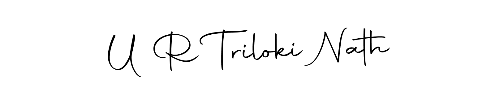 Here are the top 10 professional signature styles for the name U R Triloki Nath. These are the best autograph styles you can use for your name. U R Triloki Nath signature style 10 images and pictures png